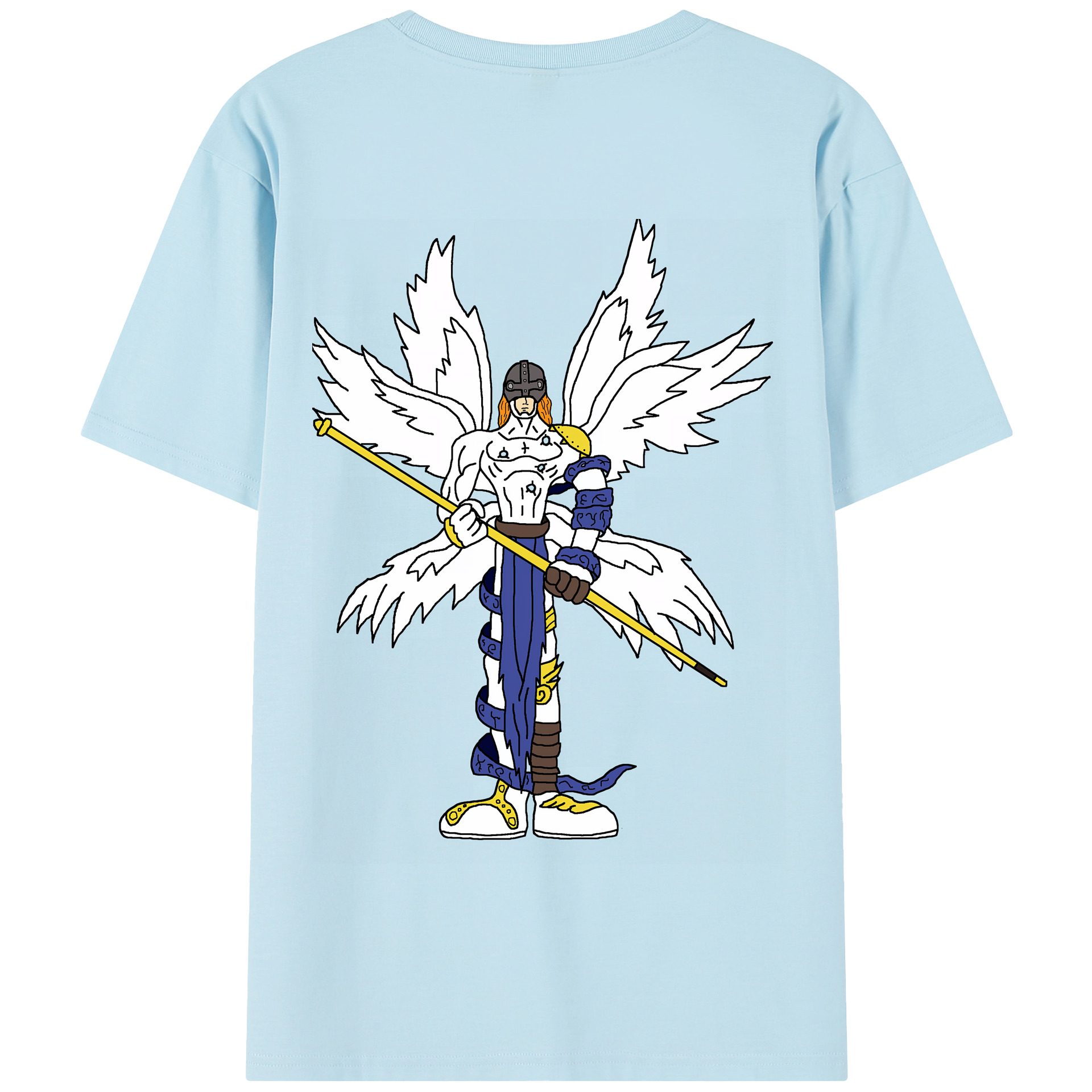 （画像用） Digimon デジタルモンスター/デジモン 綿100％半袖Tシャツ（背面プリント）